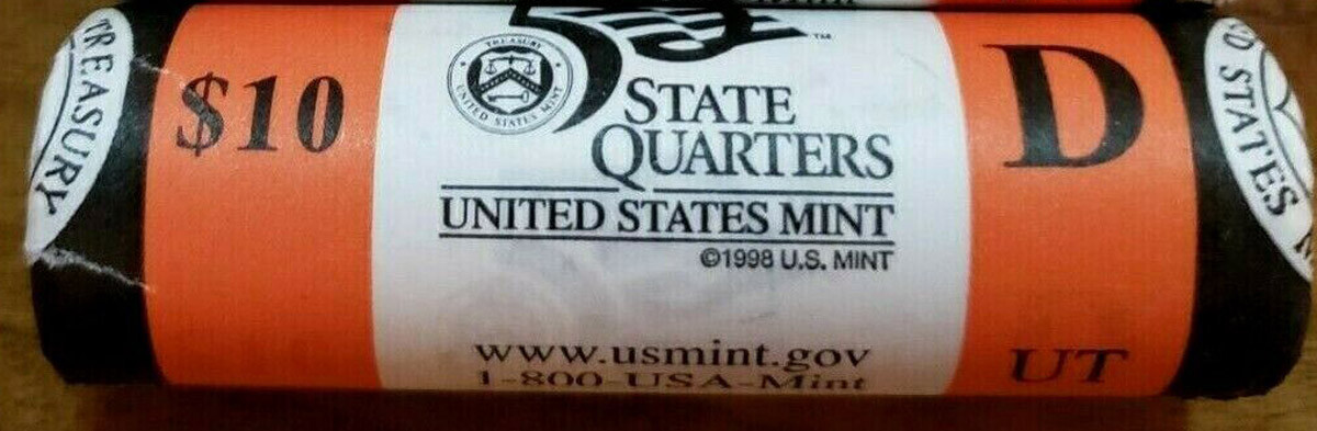 【新品未使用】2007年発行 ユタ州Quarter 1 バンク•ロール 2007 D UTAH Quarter Uncirculated, Bank Roll (40) | eBay