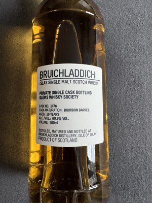 Bruichladdich Islay Single Malt Scotch Whiskey - PRIVATE SINGLE CASK BOTTLING