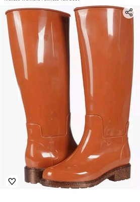 Melissa Fullness Tall Rainboots Women Size 6 New