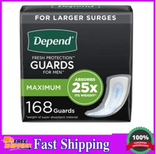 168 Count Depend Incontinence Guards/Incontinence Pads for Men/Bladder Control
