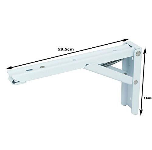 2 robuste cerniere pieghevoli ad angolo di scaffale, in acciaio inox, con (X0F)