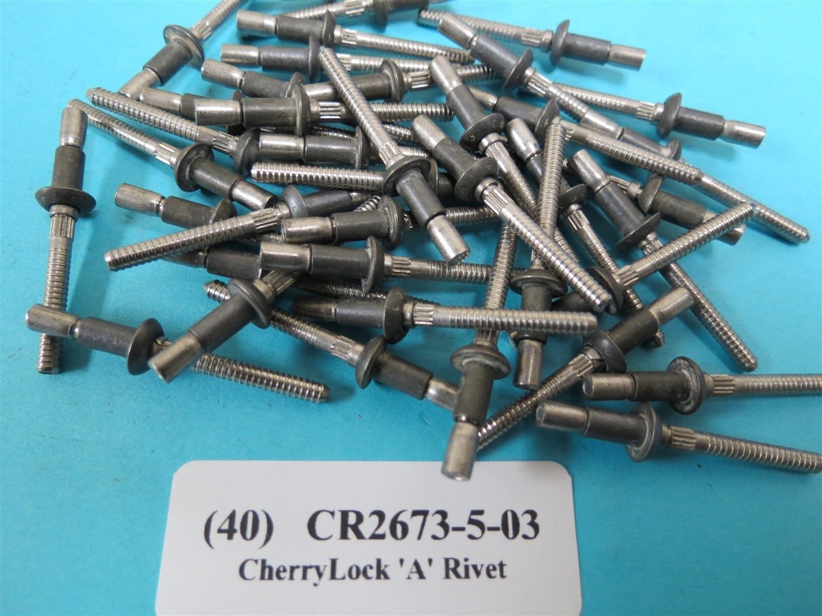 40) CR2673-5-03 CherryLock “A” NAS1398C5-03 Monel 5/16 Rivet .126