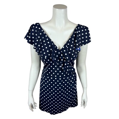 denim and company swim dress Denim & Co. Beach V-Neck Wrap Front Swim Dress-Black Tropical-Plus 18-A468465