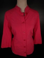 Beautiful Women's Size 1 Chico's Pink Long Sleeve Fitted Button Blazer Jacket