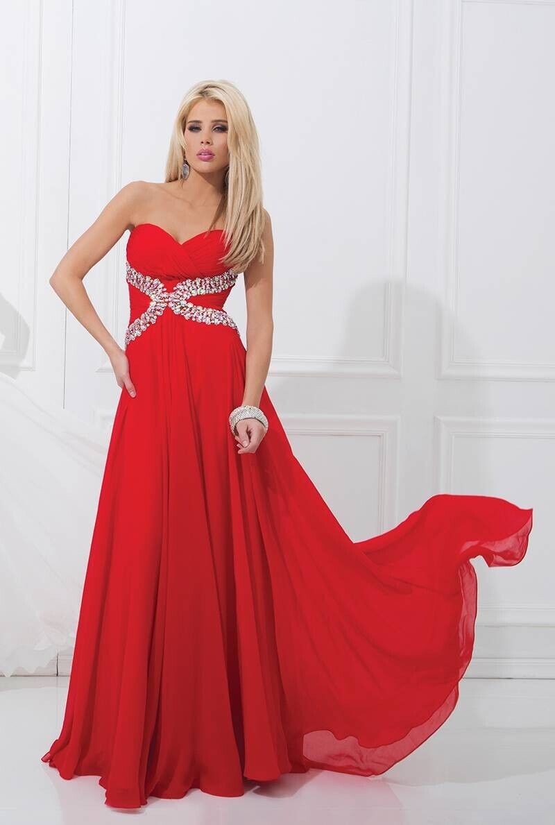 Tony Bowls Red Dress with Jewels - Prom, Special Occasion, Gala, Size 6
