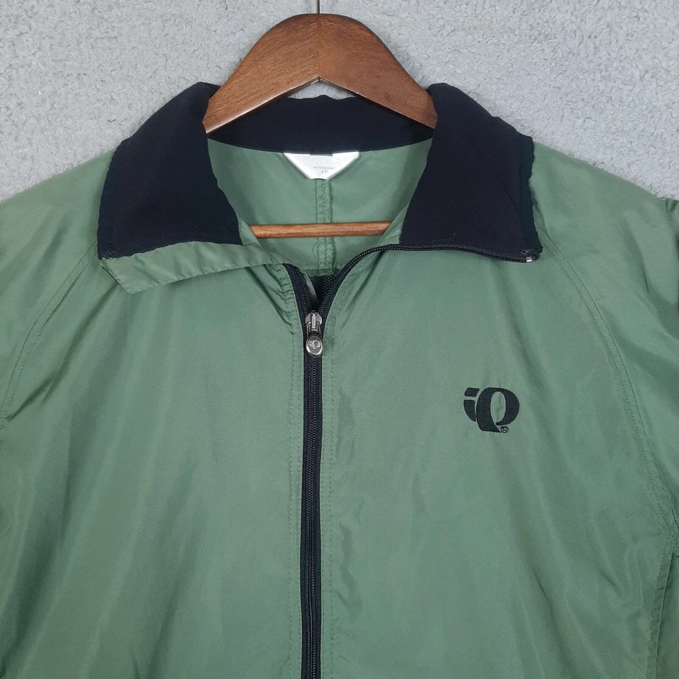 Chaqueta para mujer Pearl Izumi grande verde cremallera completa logotipo bordado Foto 2 de 4