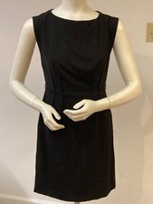 Ann Taylor LOFT Sheath Dress BLACK Sleeveless | Knee Length | SIZE 2