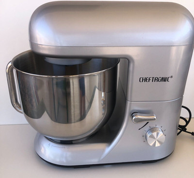 CHEFTRONIC Stand Mixer 7 Qt Tilt-Head Electric Household Silver- 650W 6p