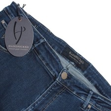 Handpicked NWT Orvieto Denim Jeans Size 40 US In Solid Blue Cotton Blend