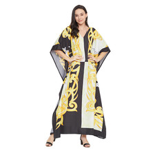 Womens Caftan Plus Size Kimono V-Neck Summer Beach Boho Kaftan Long Maxi Dress