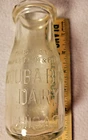 Vintage Kouba Bros. Clear Glass Half Pint Milk Bottle Chicago  Embossed