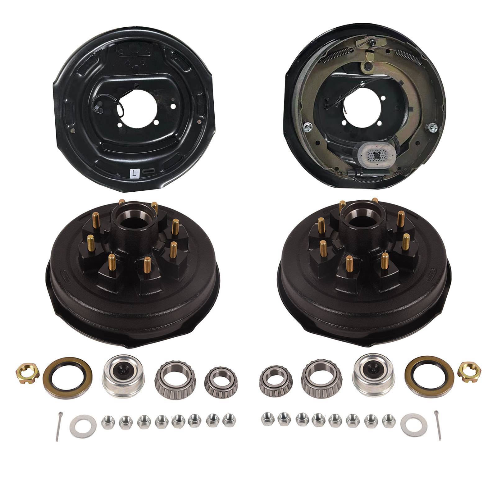 LIBRA 6 on 5.5 B.C. Trailer Hub Drum Kits with 12x2 Electric Brakes for 5200-6000 Lbs Axle, Hubs & Spindles - Canada