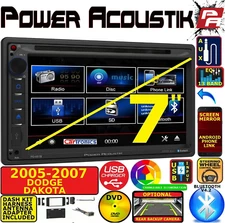 2005-2007 DODGE DAKOTA POWER ACOUSTIK BLUETOOTH CD DVD USB CAR RADIO STEREO PKG