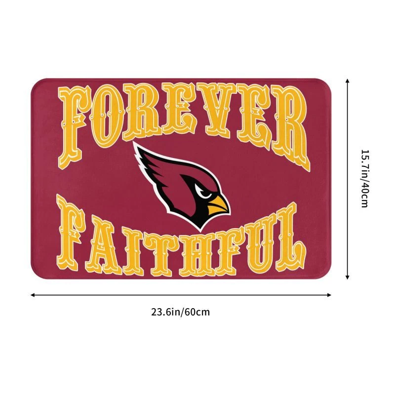 Forever Faithful Arizonna Cardinals Floor Mat Decorative