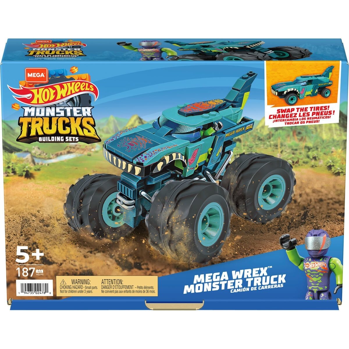 Mega Hot Wheels Monster Trucks Building Set Mega Wrex (BBHDJ95