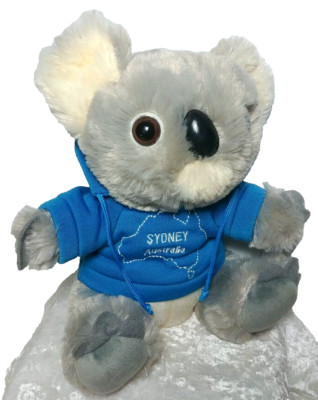 Koala Bear wearing Sydney Australia Blue Hoodie Wild Republic Plush sitting 7 