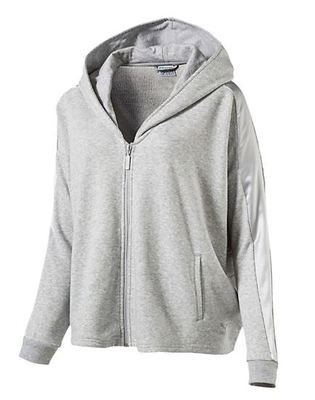 Puma Women's SATIN T7 TRACK JACKET Light Gray Heather 573042-04 a