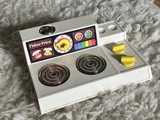 1978 Fisher Price Toys 919 Vintage Fun with Food Kitchen Stove Top w/Bell Works