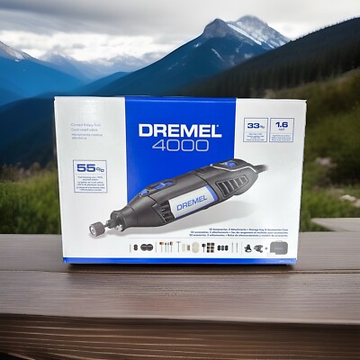 Dremel 4000 Corded Rotary Tool 34 Pieces With Bag  Case NEW