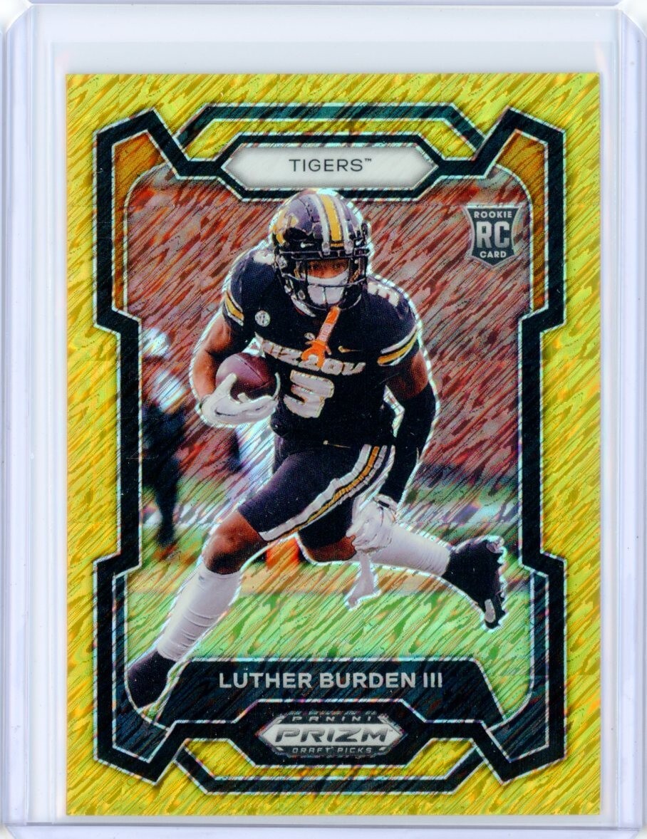 2024 Panini Prizm Draft Picks LUTHER BURDEN III FOTL Gold Shimmer RC Rookie /15