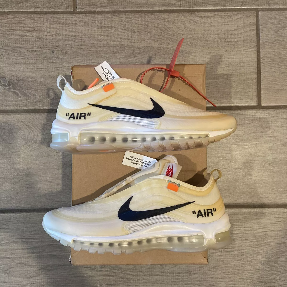 scheepsbouw Rechtsaf niemand Nike Air Max 97 Off White The Ten Size 8.5 AJ4585-100 White Jordan | eBay