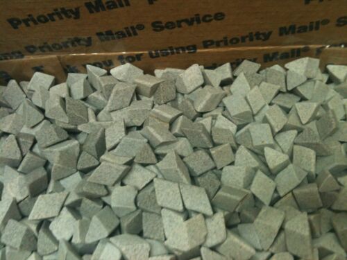 CERAMIC TUMBLING MEDIA 20 pounds of 3/8" x 3/8" SF Triangles