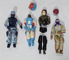 S-539 VINTAGE 1980'S HASBRO GI JOE FIGURES THUNDER SHOCKWAVE GYRO VIPER ETC