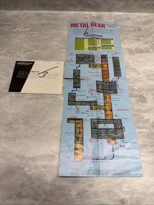 METAL GEAR NES MANUAL & MAP INSERT ONLY
