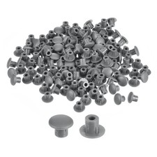 400Pcs 5mm 3/16" Dia Plastic Screw Hole Plugs Cover for Furniture Dark Grey