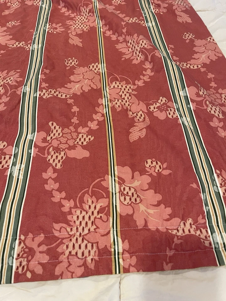 Винтажная хлопковая занавеска ручной работы Ralph Lauren 38 x 40 дюймов Cottage Rose с цветочным рисунком - Изображение 4 из 4