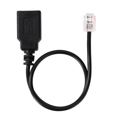 RJ11 6P4C Male To USB Female Adapter Cable 30cm 11.8 Inch Telephone Modem