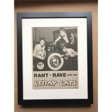 STRAY CATS RANT N RAVE (FRAMED) POSTER SIZED original music press advert from 19