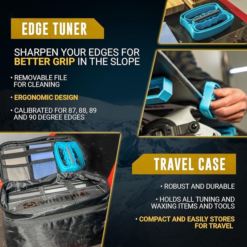 All-Inclusive Ski Snowboard Tuning Kit Edge Tuner Wax Iron Scrapers PTEX Rods US
