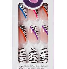 Image of KISS IMPRESS PRESS ON FALSE NAILS INSTANT MANICURE NEW THRIVING MEDIUM LENGTH