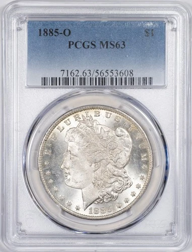 1885-O PCGS MS63 Morgan Silver Dollar New Orleans Mint Choice Uncirculated BU