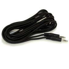 15ft 3.5mm Mini-Stereo TRS Male to Male Speaker/Audio Cable Black