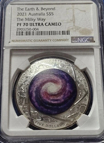 A 2021 Australia Milky Way NGC PR70DCAM 1 oz Silver