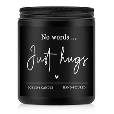 Sympathy Gifts for Loss of Loved One-No Words Just Hugs Lavender Scented Cand...