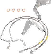 2PCS Front Brake Lines 89710, Extended Stainless Steel Brake Line Compatible wit