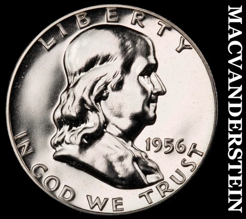 1956 Franklin Half Dollar- Silver- Choice Gem Proof Luster No Reserve #J471