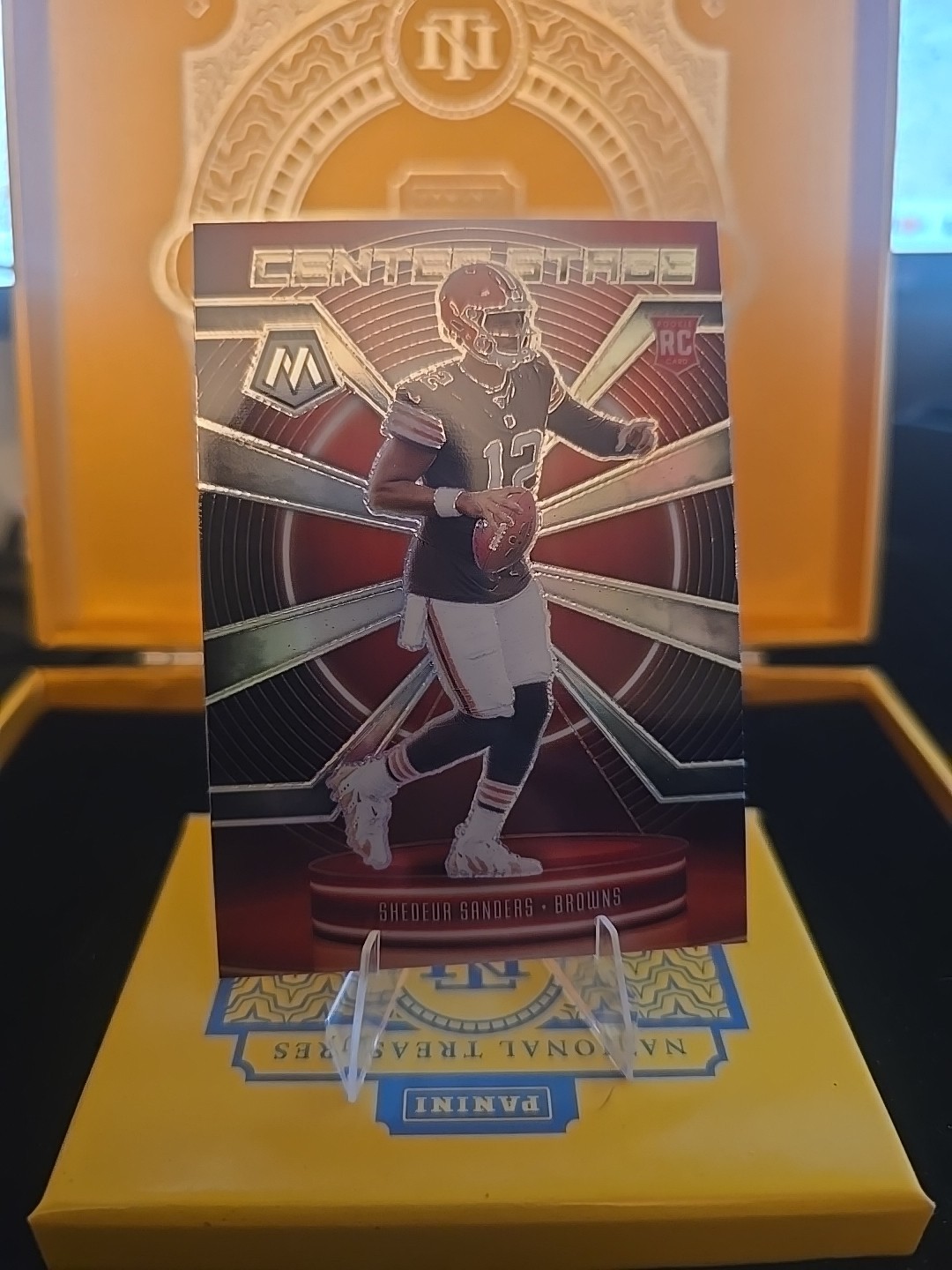 2025 Mosaic Shedeur Sanders Center Stage RC Rookie Silver Prizm