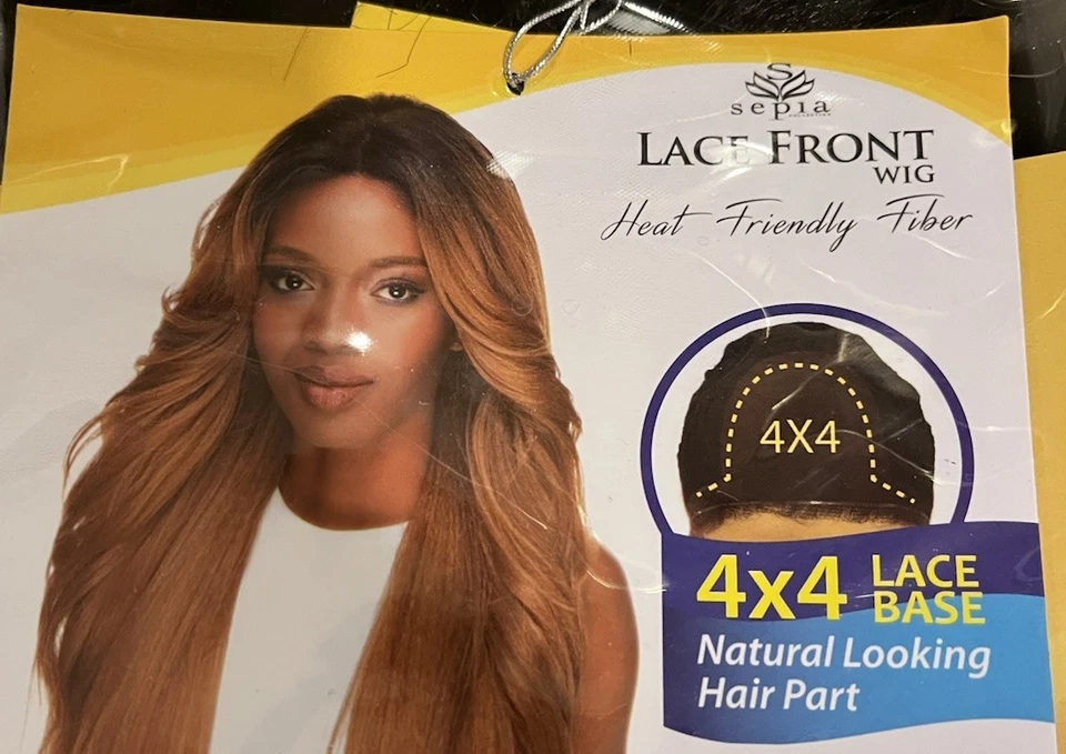 Extra Long 4X4 Lace Frontal Wig -Hand Tied Lace- Heat Friendly Fiber-New In Pack - Image 3 of 4