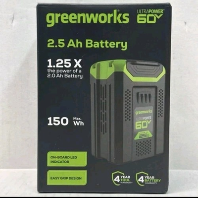 #ad GreenWorks UltraPower 60V 2.5Ah Lithium Ion Rechargeable Battery NEW SEALED $79.95