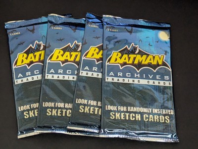 4x 2008 BATMAN ARCHIVES TRADING CARD SEALED PACK