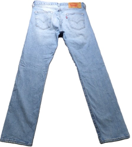 Levi's 501 Original Fit Button Fly Denim Jeans Stretch Men 30x30 Blue Light Wash