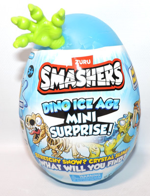 ZURU Smashers Dino Ice Age Mini Surprise Egg Over 10 Items Raptor Green Claw NEW