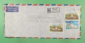 DR WHO 1984 MAURITIUS REGISTERED PORT LOUIS WESTERN AIRMAIL TO ENGLAND R45907