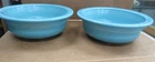 2 Large Fiesta FIESTAWARE Round Serving Bowl  Lead Free, 8.25" Turquoise