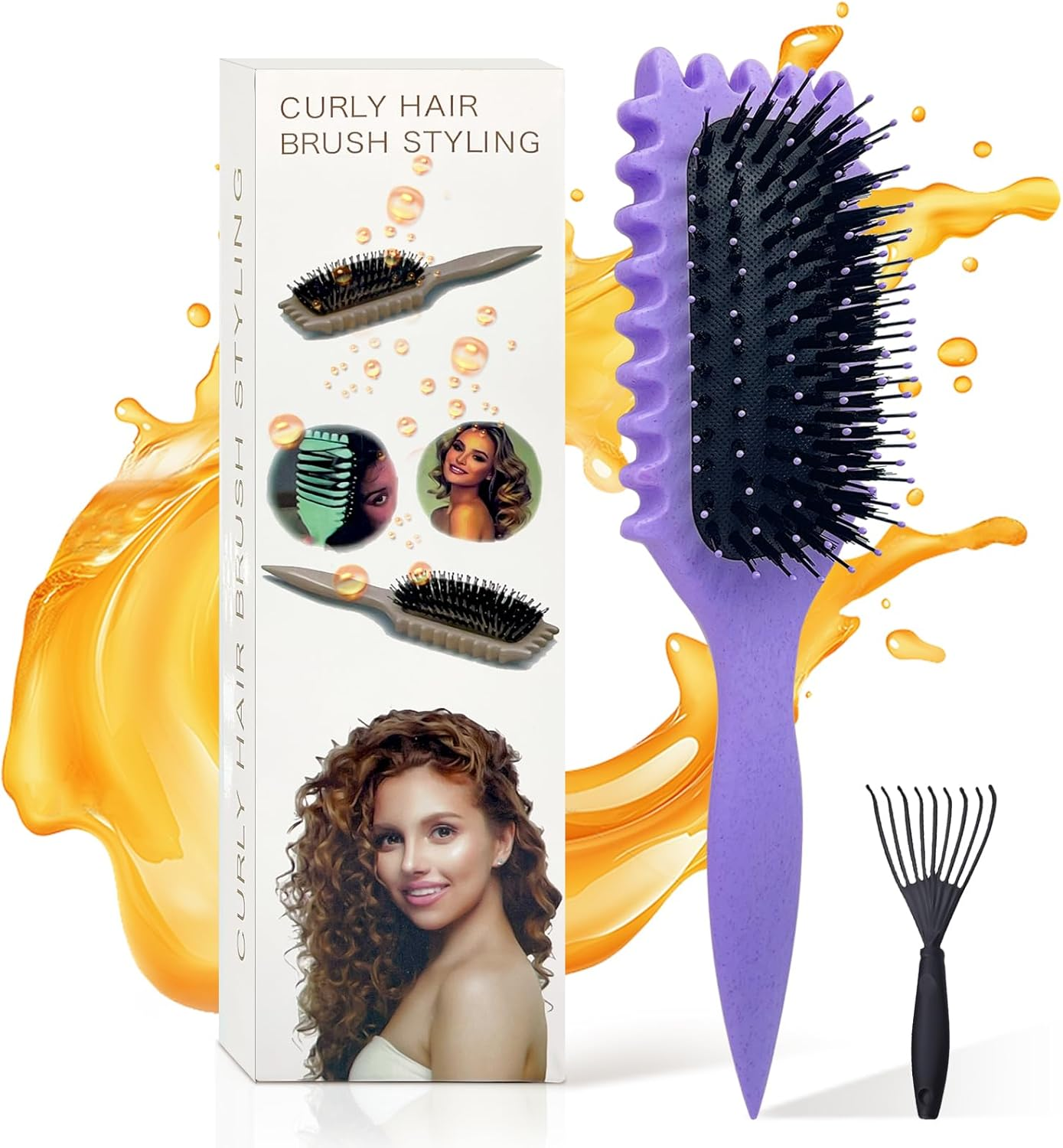 Curly Hair Brush, Bounce Curl Brush for Curl Hair, Curl Defining Brush for Women