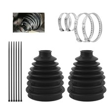 2PCS Upgrade Larger CV Boot Repair Kit,Rubber Anti-Dust CVs Axle Boots Repair